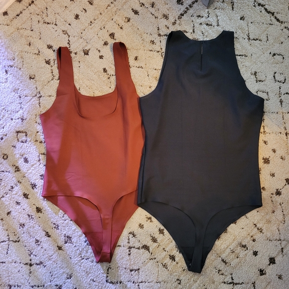 2 PIECE BUNDLE, NWOT, PARADE BODYSUITS, RUST, BLACK, XLARGE - Picture 1 of 11